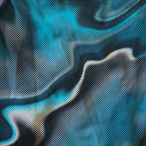 Nike Navy to Turquoise Patterned Swimsuit - Men's XL - 11" Inseam - Picture 5 of 5